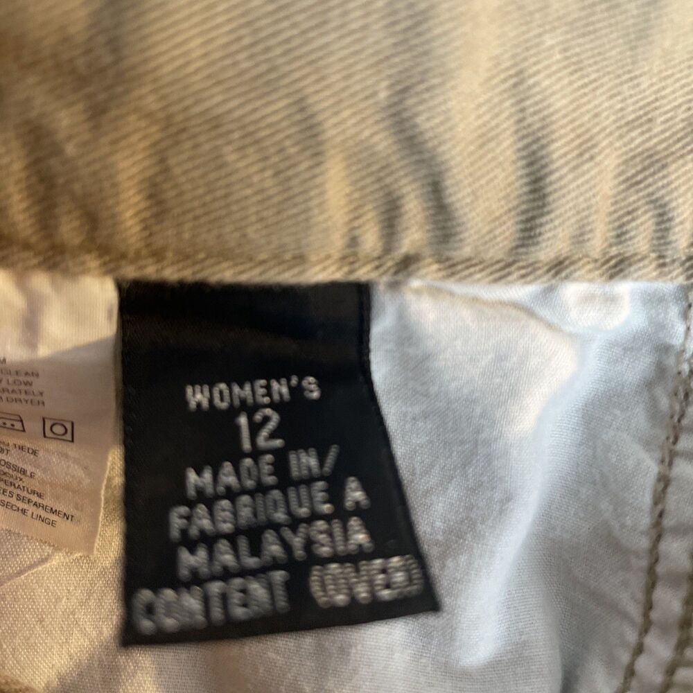 Vtg 90s Patagonia Canvas High Rise 6" Stand Up Hiking Shorts Womens 12 Tan - Picture 8 of 9